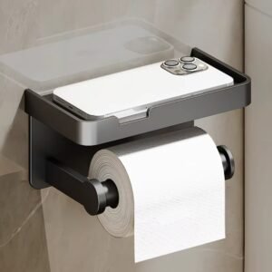 Aluminum Alloy Wall-Mounted Toilet Paper Holder_0