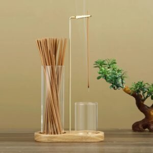 Incense Holder Sticks 2 in 1 Anti Ash Burner Glass Catcher Organizer_0