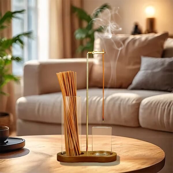 Incense Holder Sticks 2 in 1 Anti Ash Burner Glass Catcher Organizer_2