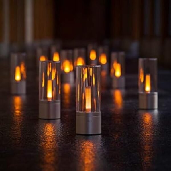 Rechargeable LED Candle Light Rotatable Dimming 1800K Warm Light_1