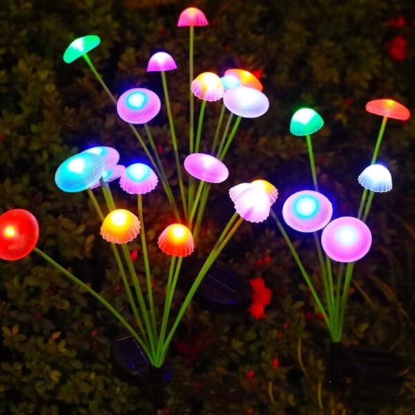 LED Solar Mushroom Lights Waterproof Yard Patio Pathway Jellyfish for Garden Ambiance_2