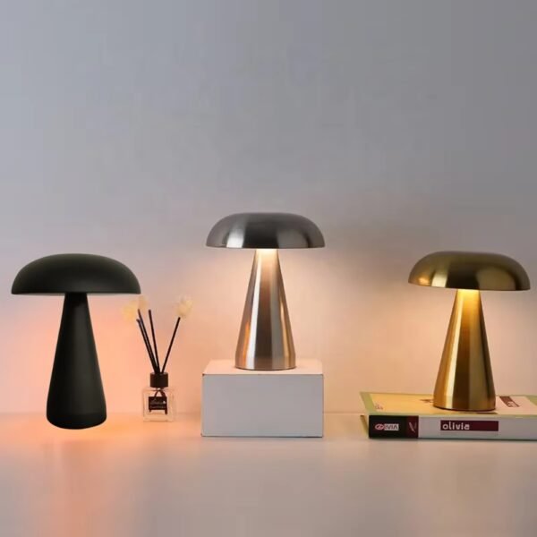 Rechargeable LED Touch Sensor Dimming Mushroom Table Night Light_1