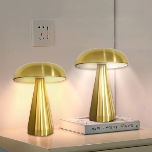 Rechargeable LED Touch Sensor Dimming Mushroom Table Night Light_2