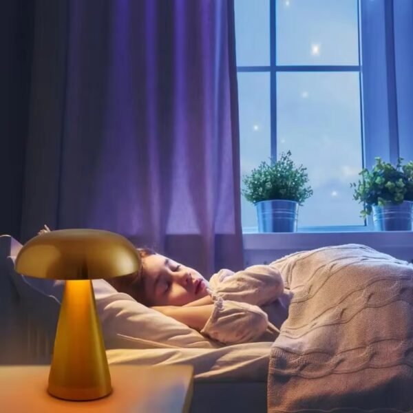 Rechargeable LED Touch Sensor Dimming Mushroom Table Night Light_4