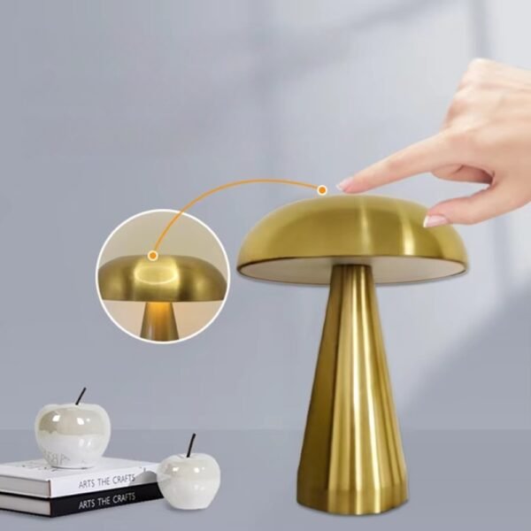 Rechargeable LED Touch Sensor Dimming Mushroom Table Night Light_6