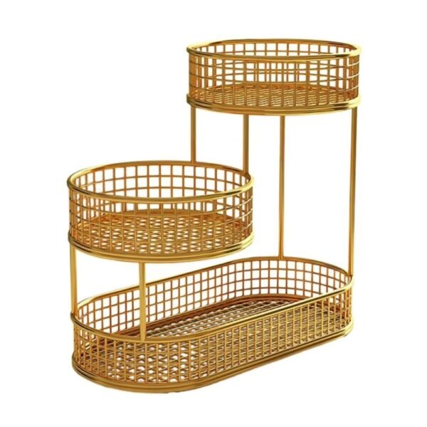 Metal Wire Storage Countertop Fruit Basket Counter Serving Tray_9
