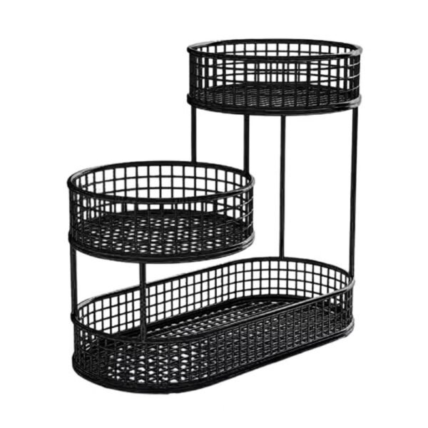 Metal Wire Storage Countertop Fruit Basket Counter Serving Tray_7